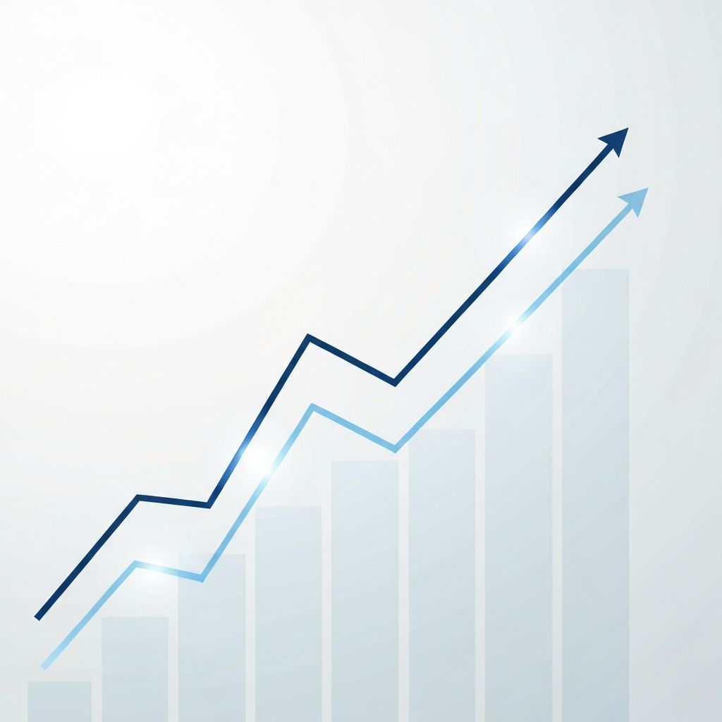 Abstract growth chart visualization representing measurable results